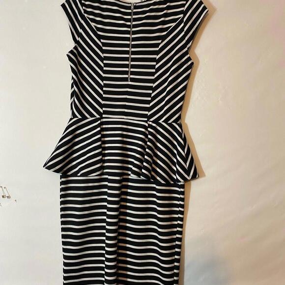 Mossimo Supply Co. Striped Peplum Dress Small - Picture 2 of 6